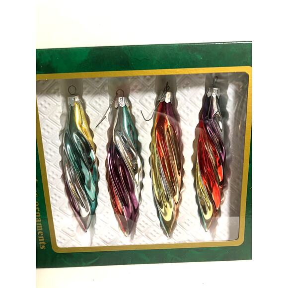 Commodore Twisted Glass Rainbow Christmas Classics Romanian Hand Crafted VTG - Picture 2 of 9